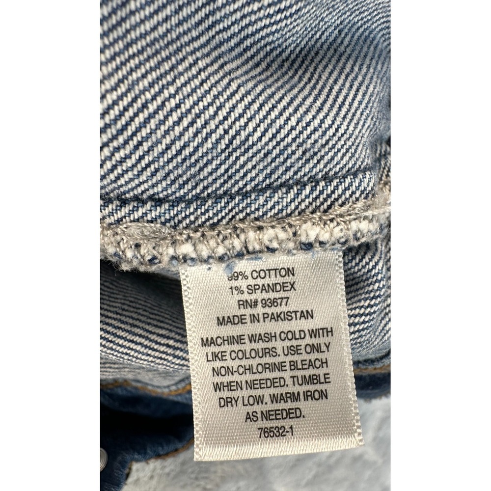 a..n.a.  Womens 4X Boxy Denim Jacket Blue Button Front Plus - Picture 8 of 11
